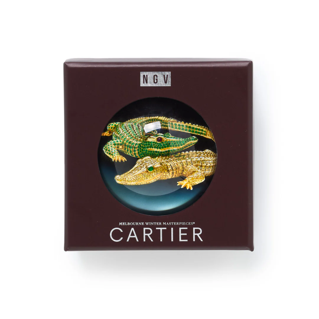 Glass Paperweight – Cartier, Crocodiles