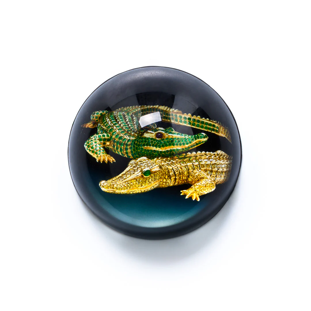 Glass Paperweight – Cartier, Crocodiles - Image 2