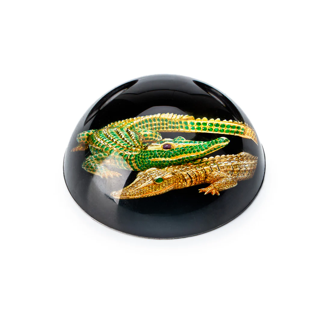 Glass Paperweight – Cartier, Crocodiles - Image 3