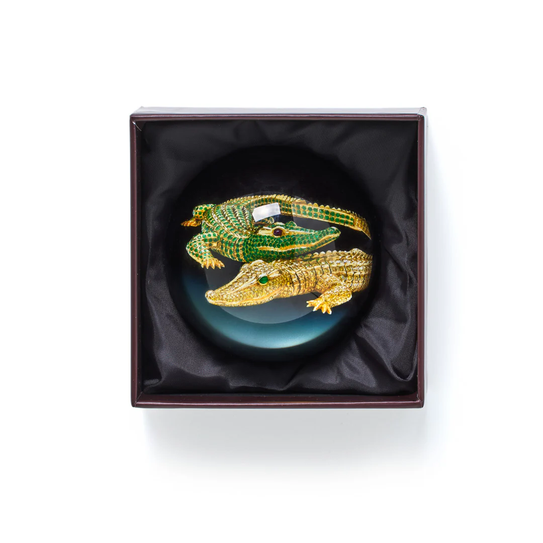 Glass Paperweight – Cartier, Crocodiles - Image 4