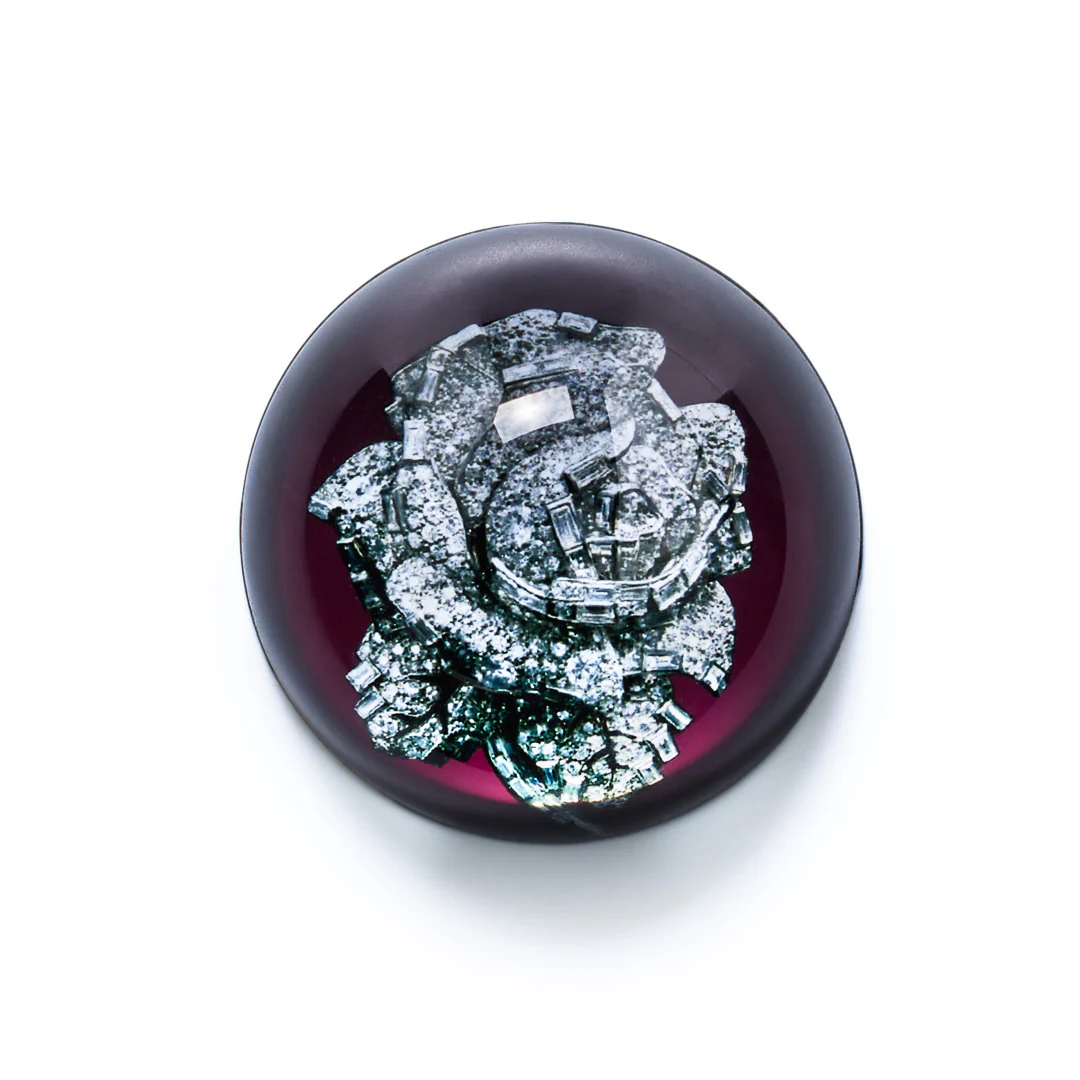 Glass Paperweight – Cartier, Rose - Image 2