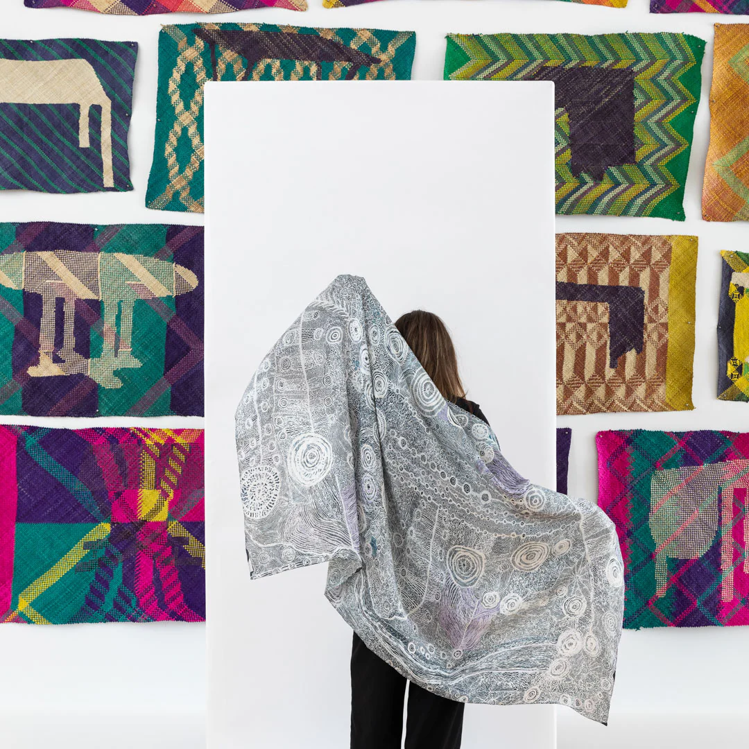 Silk Twill Scarf - Betty Muffler, Ngangkari Ngura (Healing Country) - Image 4
