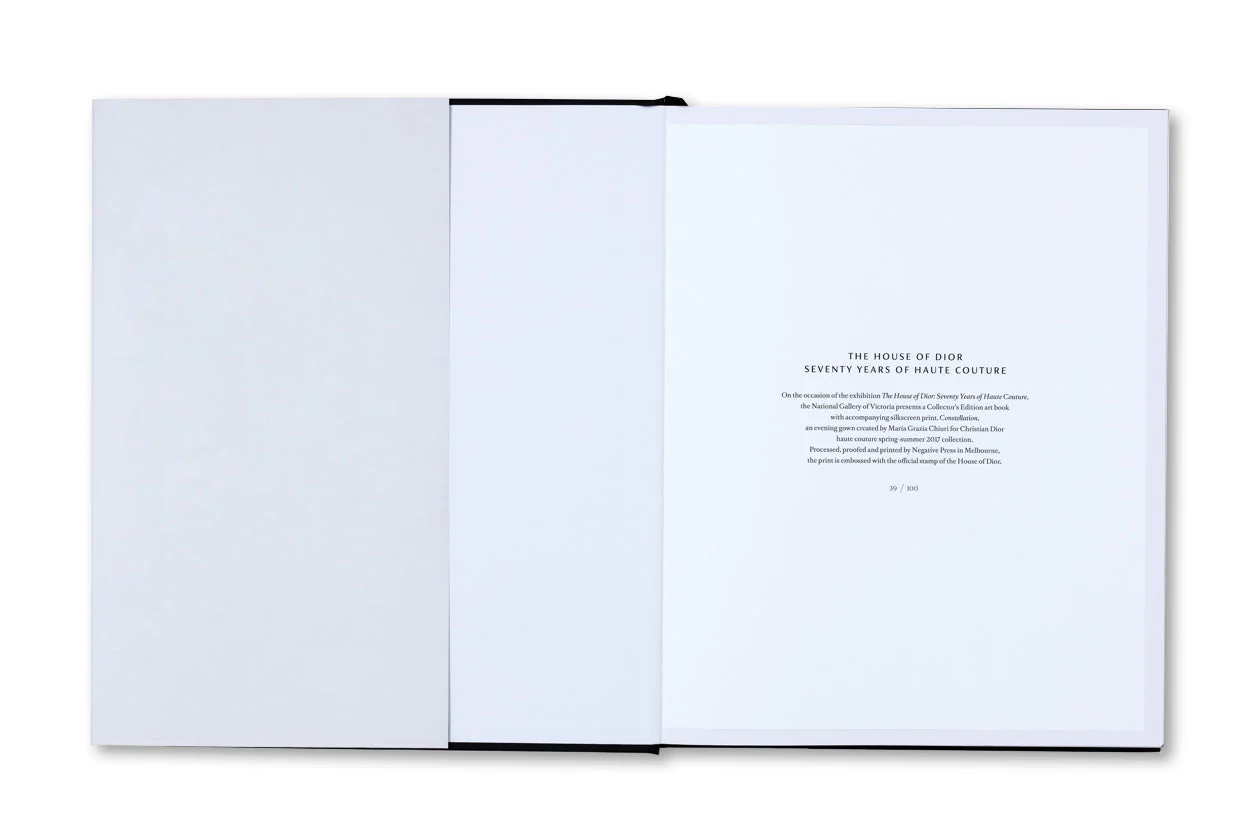 NGV Limited Edition - The House of Dior Seventy Years of Haute Couture Art Book with silkscreen print by Maria Grazia - Image 5